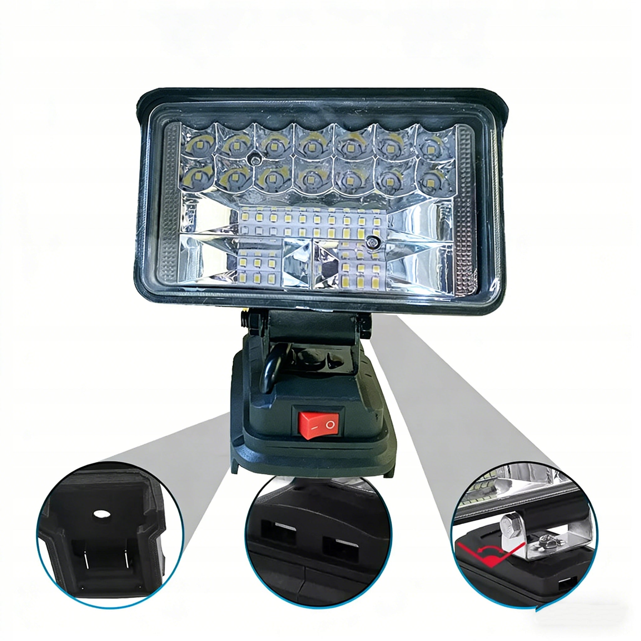 4 Inch 30LED 48W HALOGEN LED WORK LAMP FOR MAKITA LITHIUM BATTERY MYTH USB