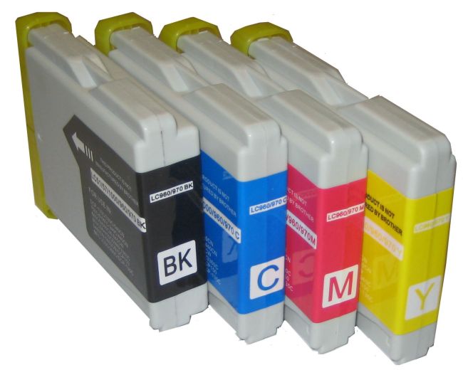 4 Ink LC1000 Brother LC970 DCP357 DCP135C DCP150C DCP250 DCP260C printer