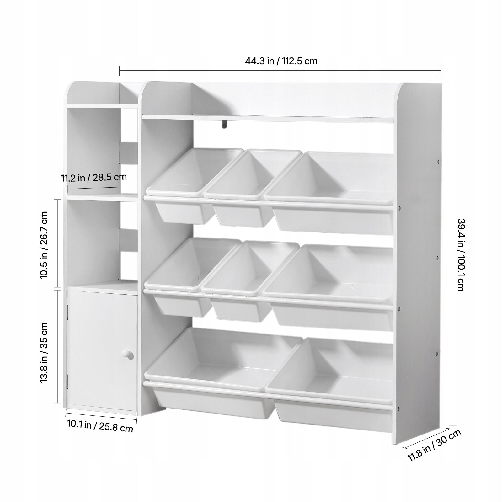 4-Level Multifunctional Toy Rack with 8 Plastic Containers Brand Vevor