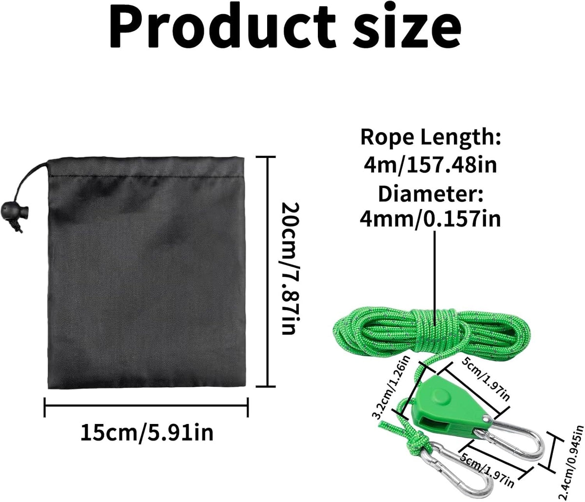 4-PACK PARACORD ROPES FOR TENT 4M REFLECTORS ADJUSTABLE RATCHET Manufacturer code LINY PARACORD NAMIOT CAMPING ODBLASKI GR