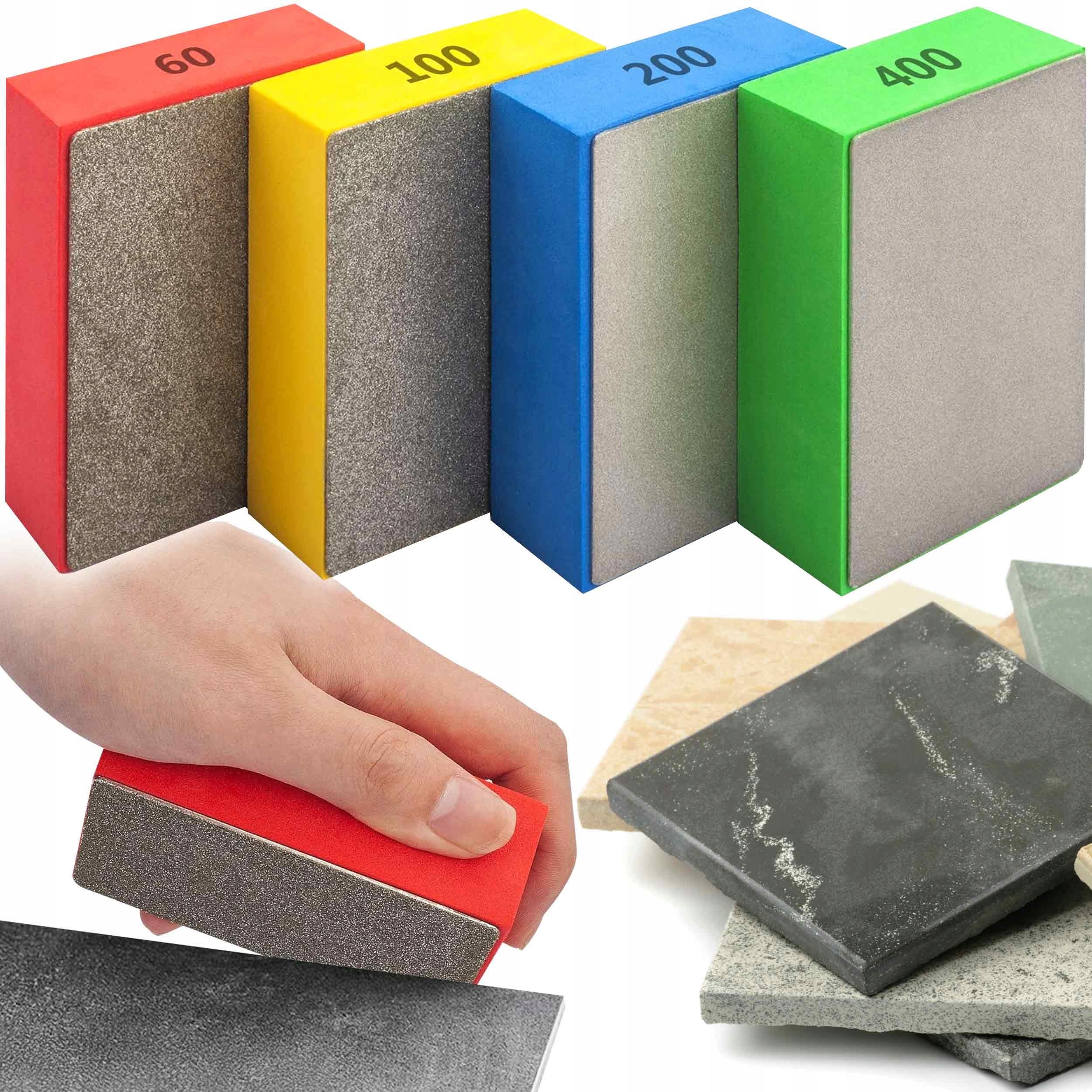 4 PCS DIAMOND TILE GRINDING CUBE 60# 100# 200# 400#