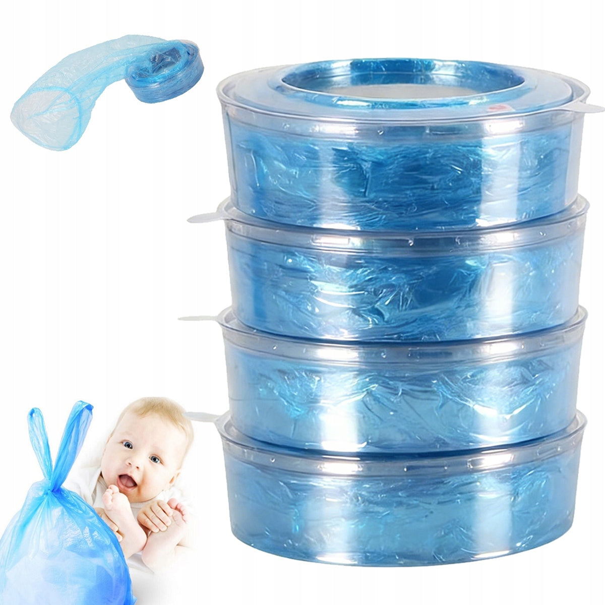 4 PCS DIAPER BASKET REFILLS FOR ANGELCARE