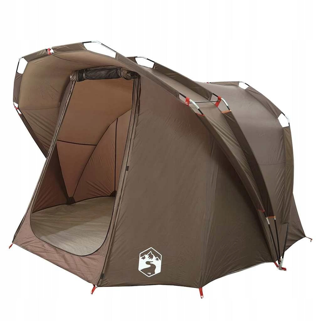 4-PERSON BROWN WATERPROOF FISHING TENT Brand VidaXL