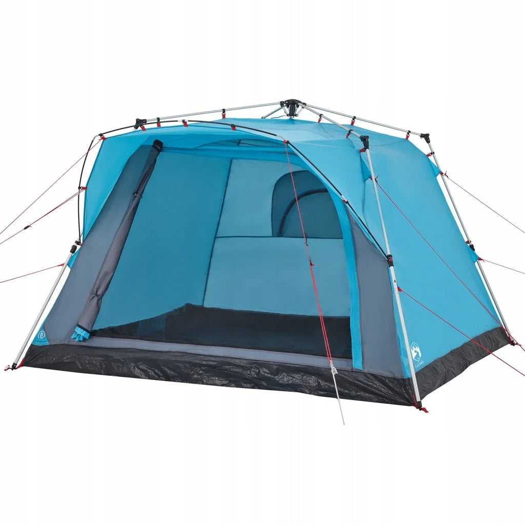 4-PERSON CABIN FAMILY TENT BLUE QUICK UNFOLDING