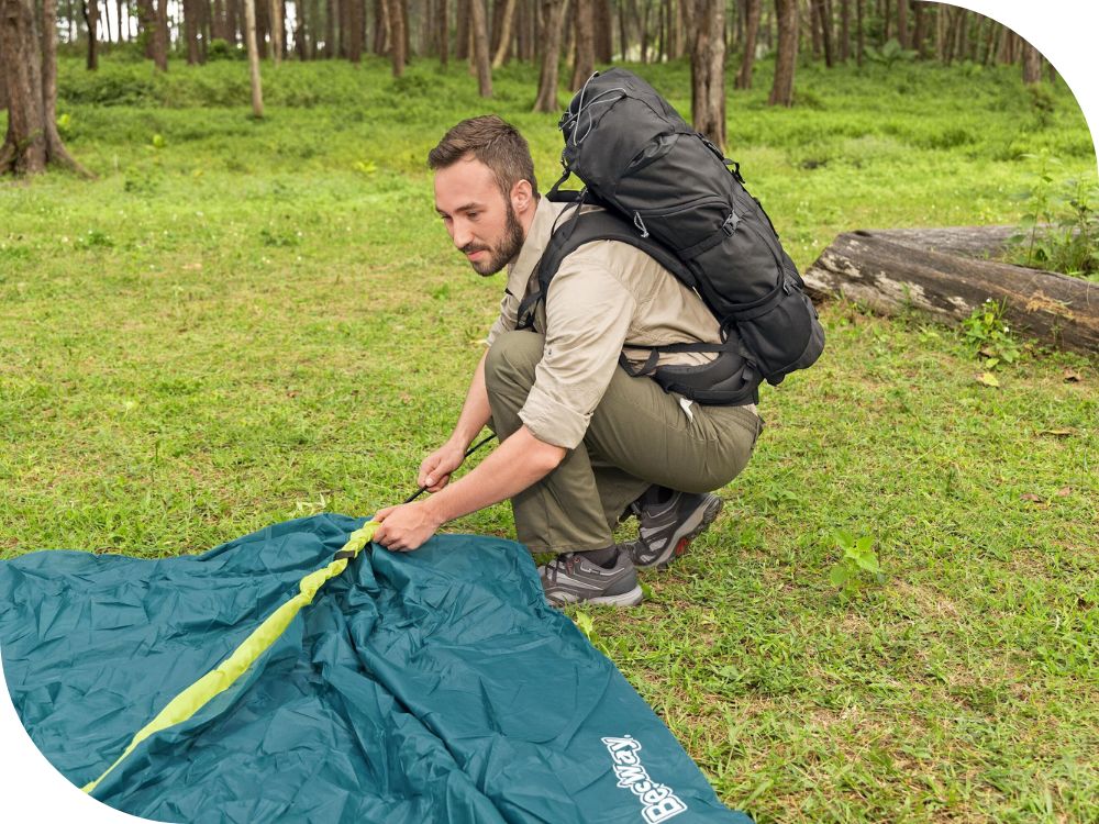 4-PERSON CAMPING TENT WITH TROPICS BESTWAY WANDER DOME Waterproofness less than 1500 mm