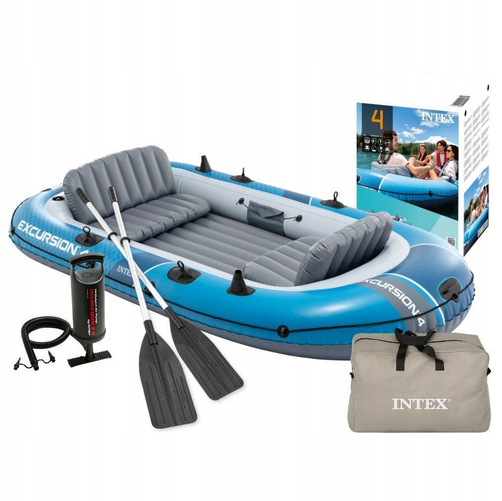 4 PERSON INFLATABLE PONTOON WITH PADDLES PUMP BAG 500KG FOR FISHING
