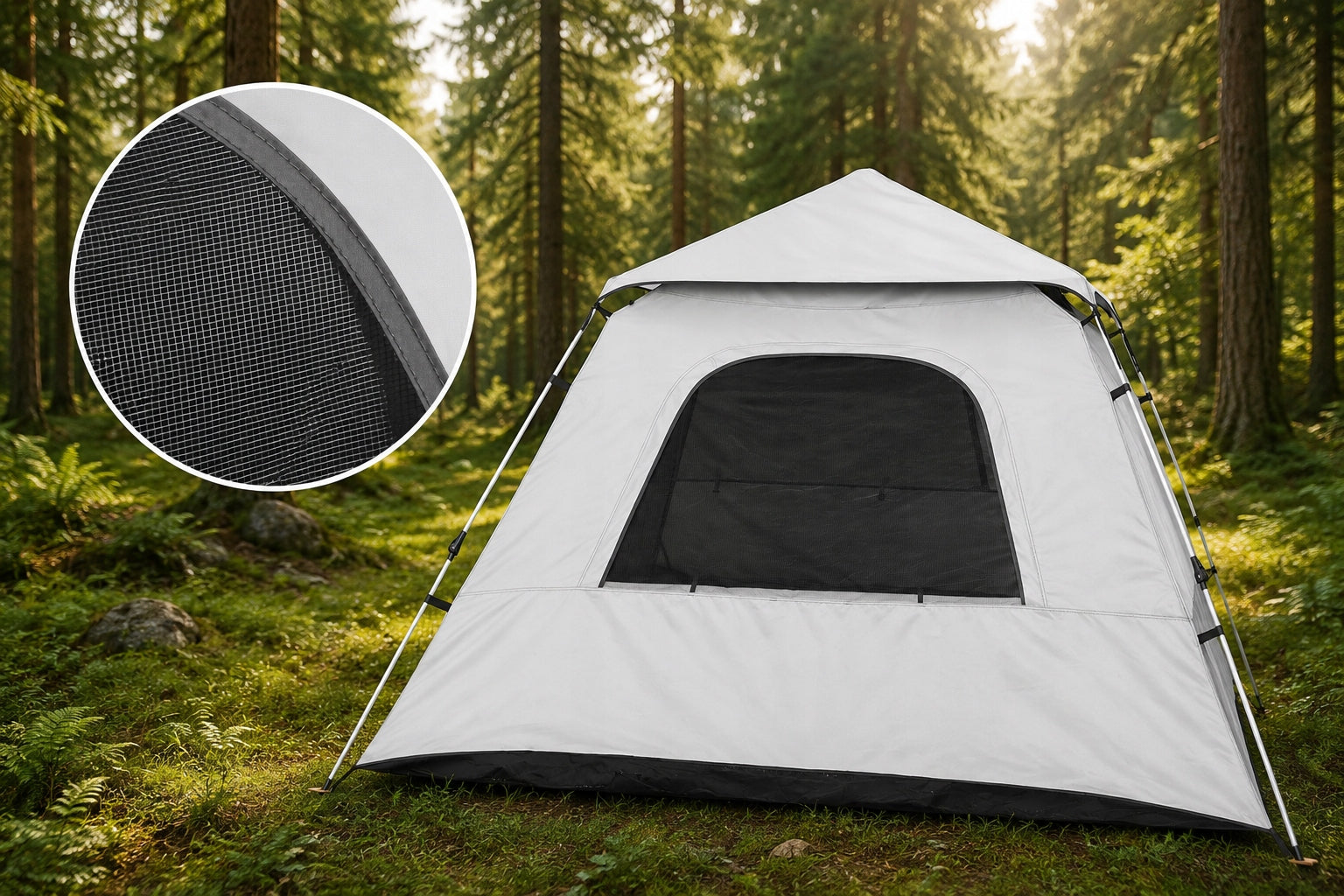 4 PERSON SELF-DECOMPOSING AUTOMATIC CAMPING TENT Model Namiot Kempingowy 4 osobowy Wodoodporny IGLO