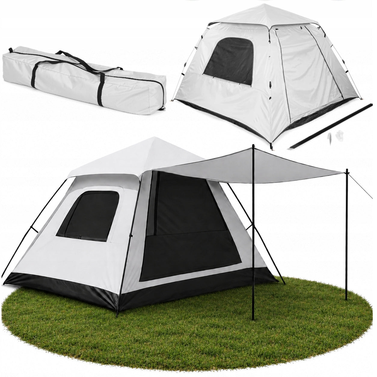 4 PERSON SELF-DECOMPOSING AUTOMATIC CAMPING TENT