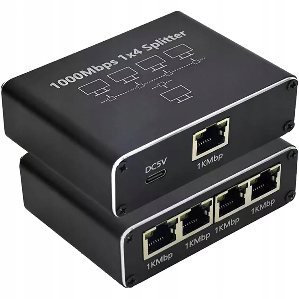 4 PORTS GIGABIT ETHERNET SWITCH LAN 1000 MBPS SPLITTER FOR INTERNET