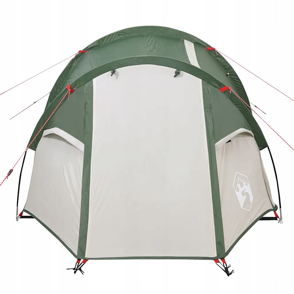 4-Person Tunnel Camping Tent with Tropical, Green Kind travel