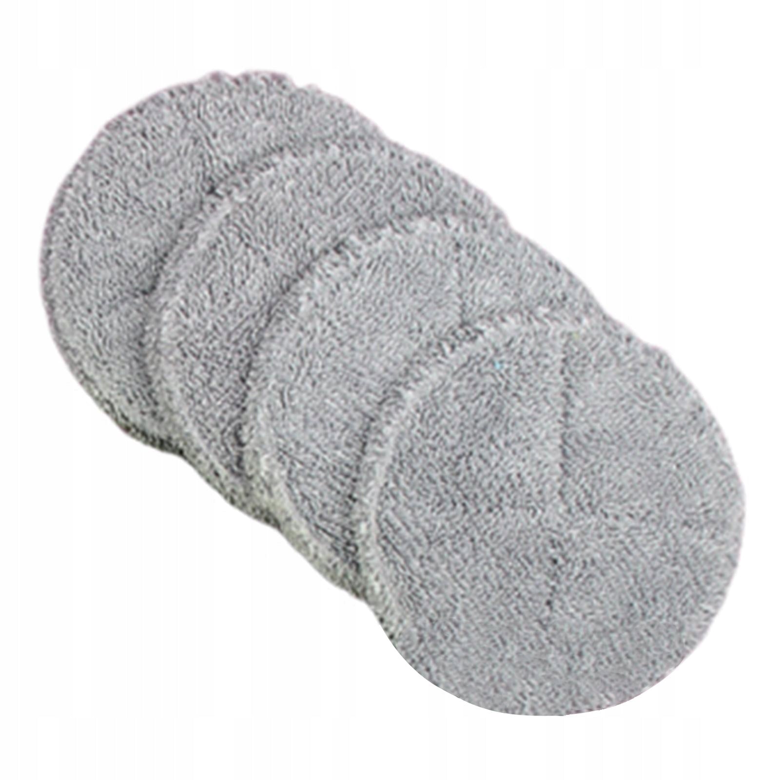 4 Pieces Mop Head Replacement for Floor Cleaning Microfiber Round grey Packaging status original
