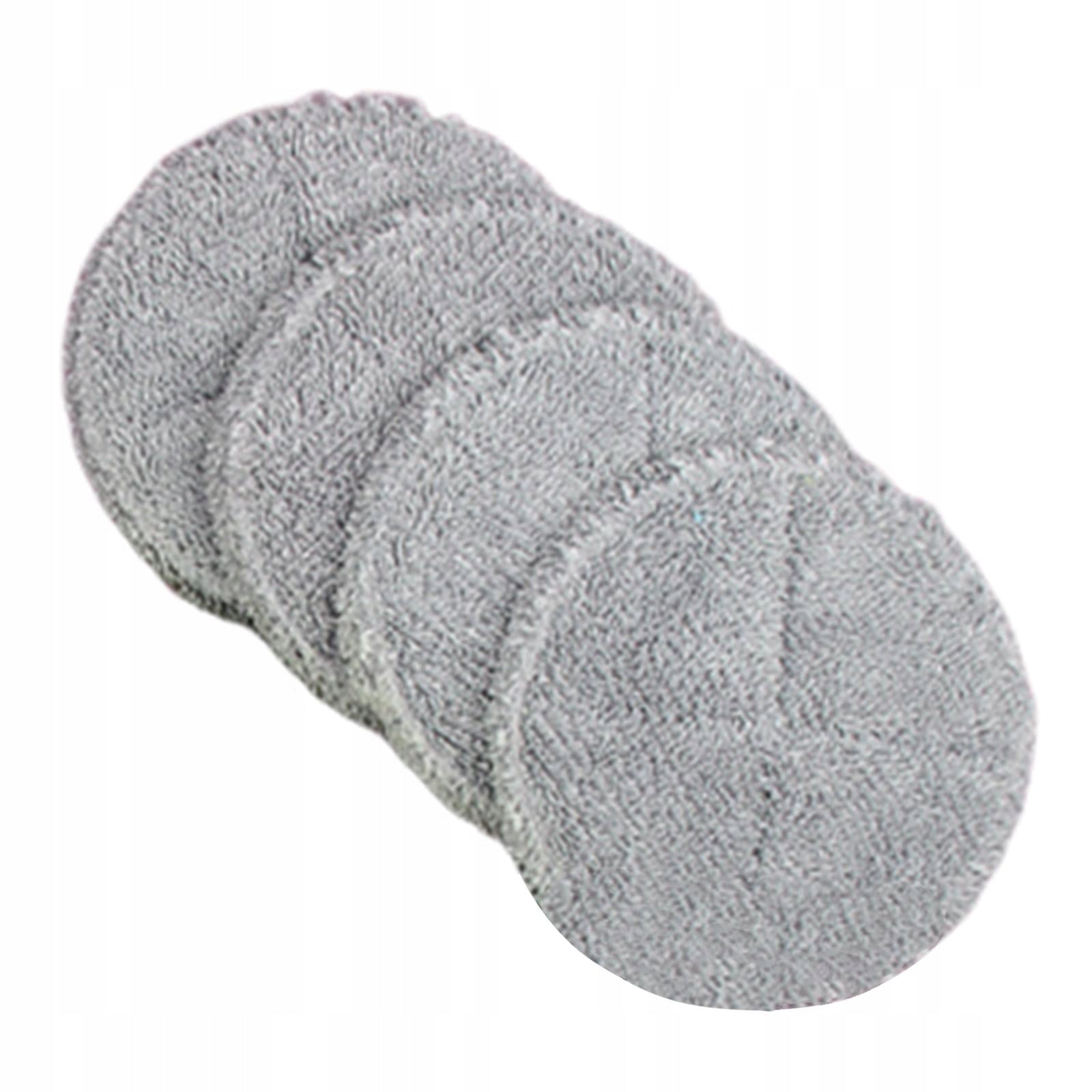 4 Pieces Mop Head Replacement for Floor Cleaning Microfiber Round grey