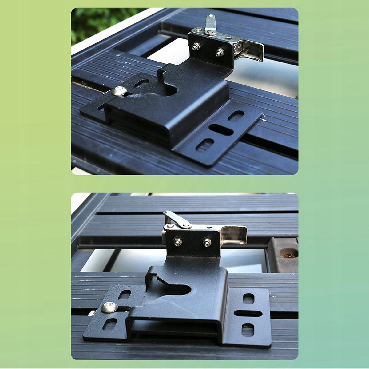 4 Pieces Quick Release Tent Mount Rooftop Mount Bracket Portable Packaging status original