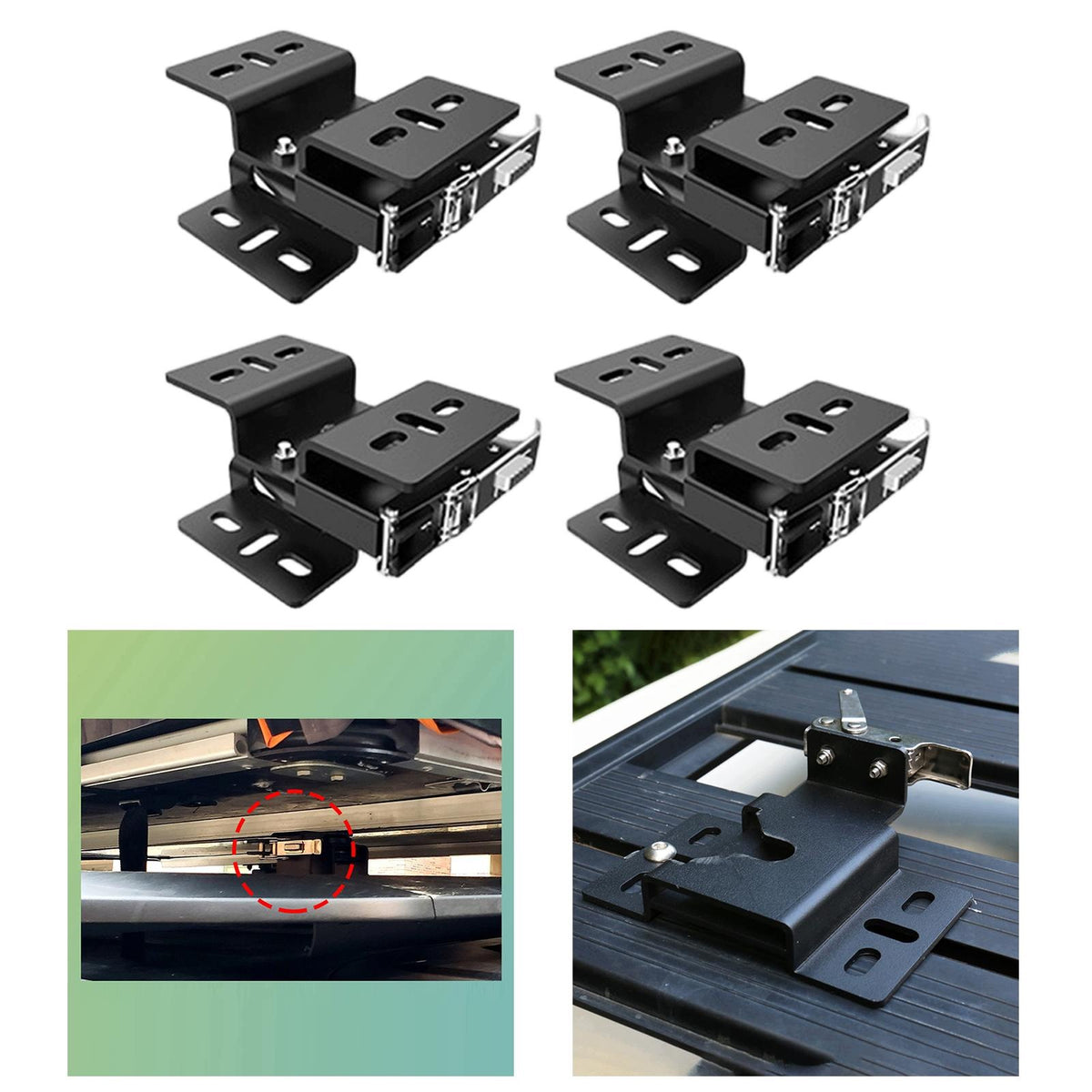 4 Pieces Quick Release Tent Mount Rooftop Mount Bracket Sturdy Accessories