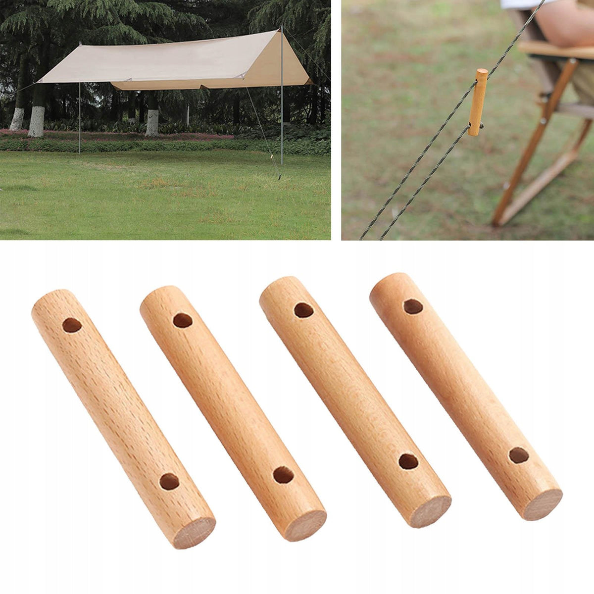 4 Pieces Tent Line Adjusters 2 Hole Sunshade Rope Fastener Fixed Buckle Manufacturer code 14666036574