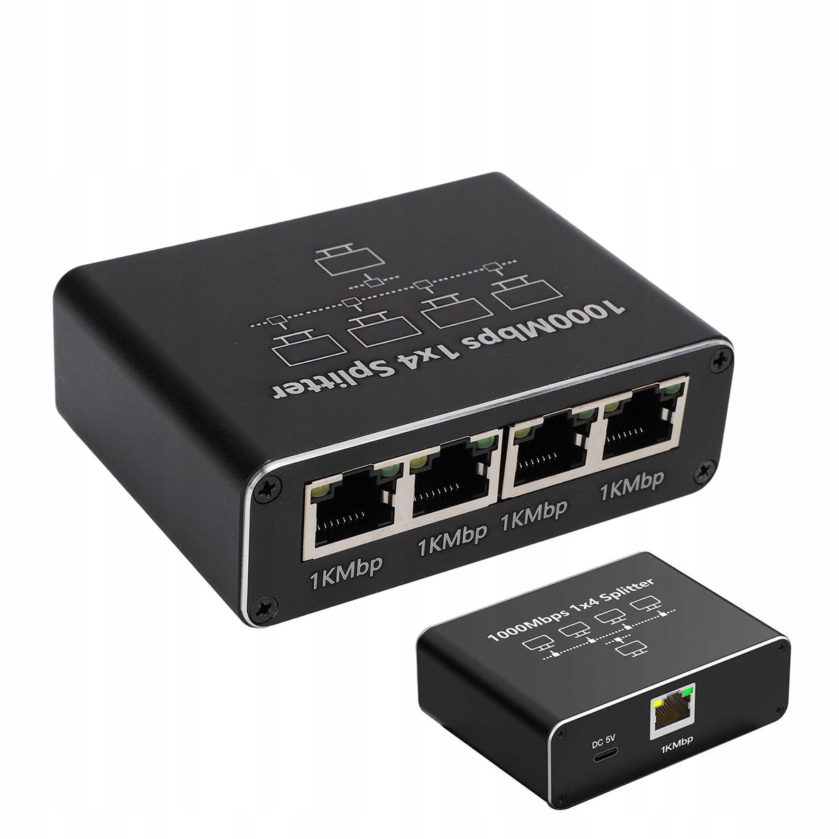 4-Port Gigabit Ethernet LAN Splitter/Switch (RJ45) 1000Mbps