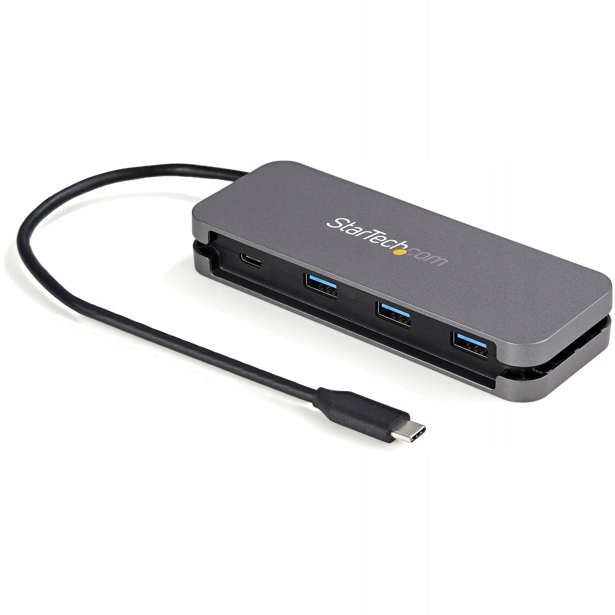 4-Port USB-C Hub with Cable Management