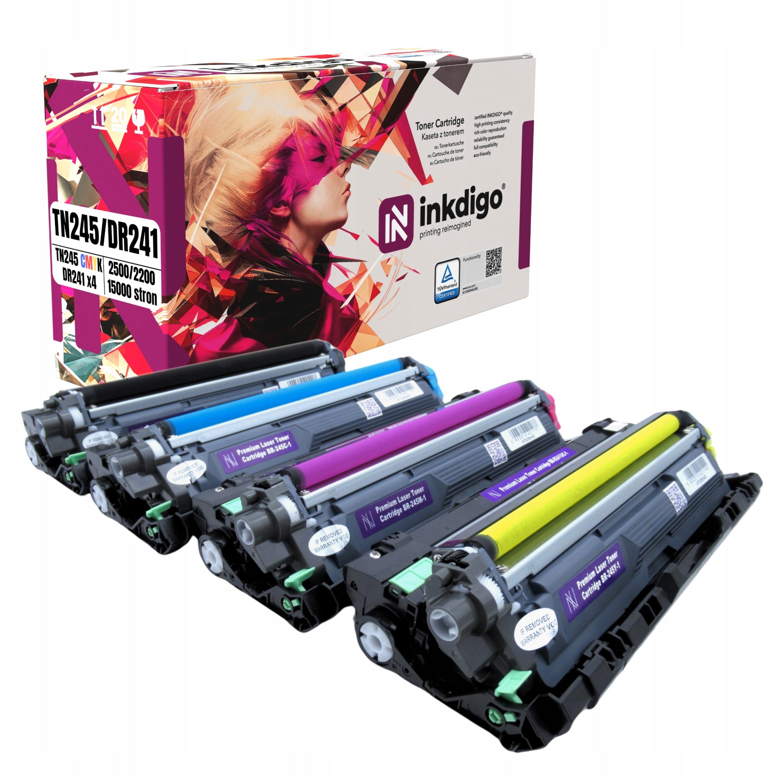 4 TONERS + 4 DRUMS for Brother MFC-9140 printer