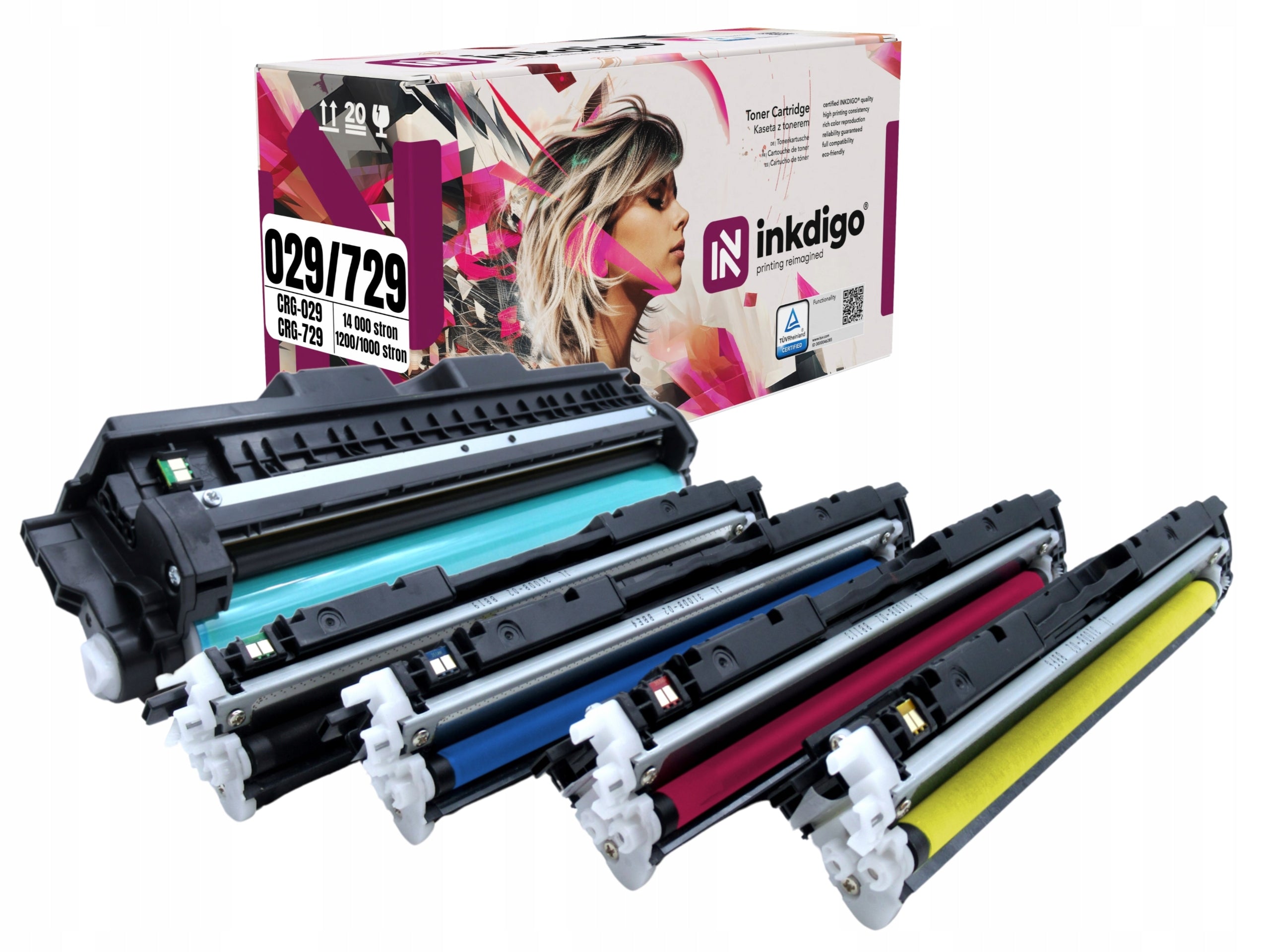 4 Toners + Drum for CANON LBP7010C CRG729 printer