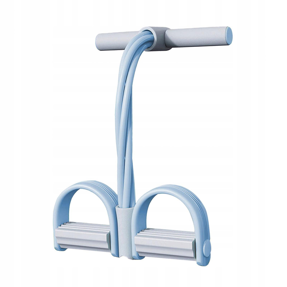 4 Tube Pedal Resistance Band Sit up Exerciser Sit up Pull Rope Home Blue