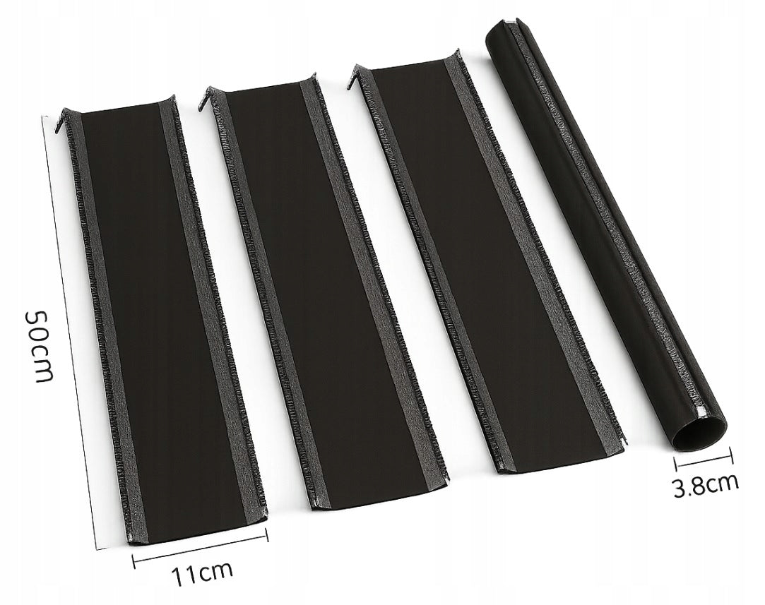 4 X ORGANIZER GRILLE BRAID NEOPRENE COVER FOR CABLE WIRES BLACK Brand no brand