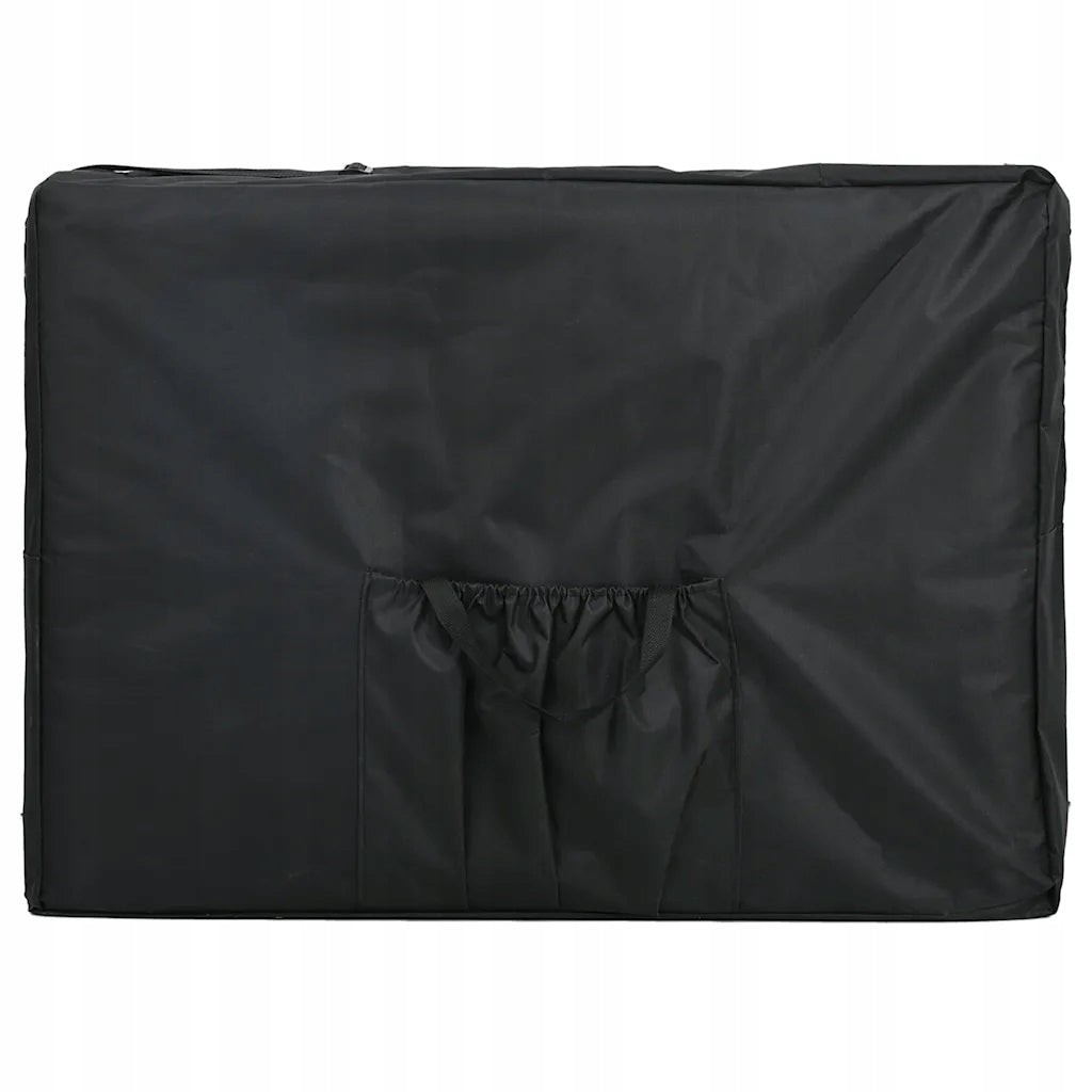 4-Zone Massage Table, Black, Aluminum Frame, 30mm Foam Color black