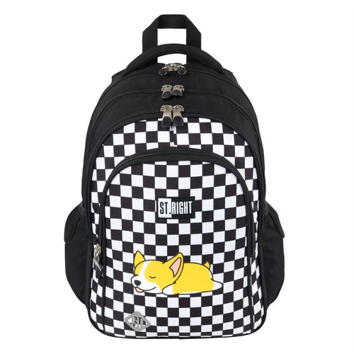4-chamber school backpack CORGI + pencil case + bag + folder St.Right Brand St. Majewski