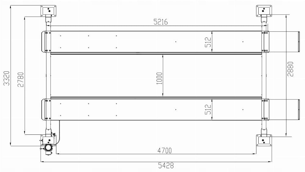 4-column flat elevator 6,4T INVENTO EL 464 Brand Invento