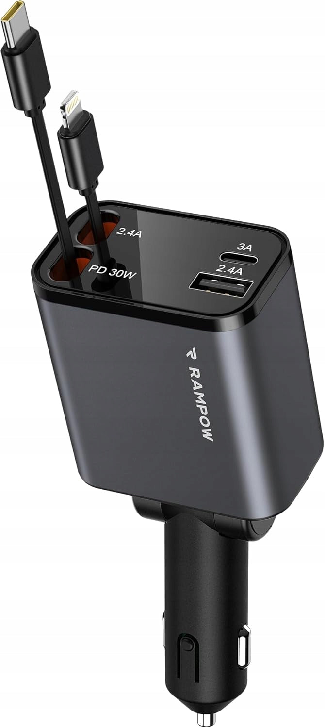 4 in 1 65W Car Charger, USB-C, PD 3.0 Lisen 1630 Manufacturer code 5902806380988