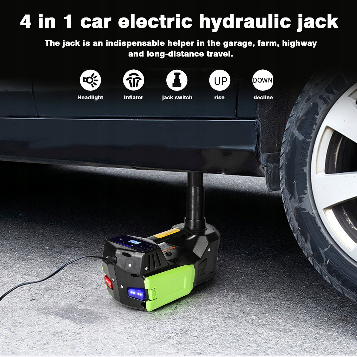 4 in 1 Car Jack Kit 12V 5T Electric Car Jack Stand for Sedans SUV Car Brand no brand