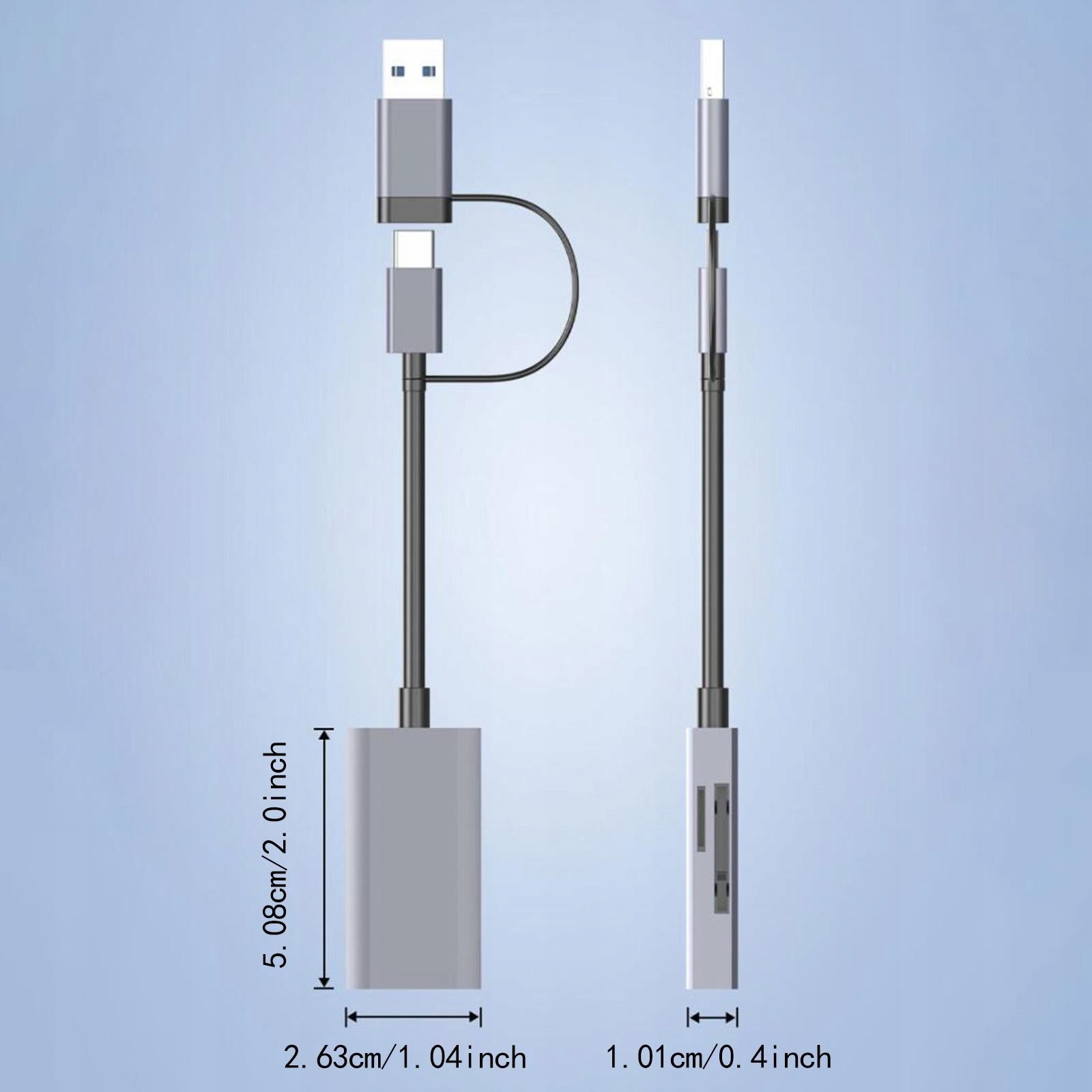 4 in 1 Card Reader USB C, USB 3.0, SD, TF Compatible High Speed Packaging status original