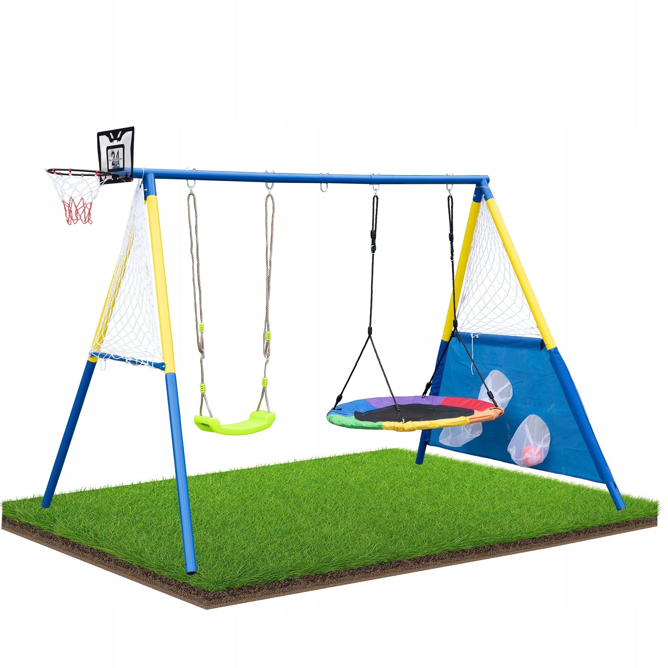 4 in 1 Double GARDEN SWING for Kids WITH FRAME stork nest Manufacturer code OM-259171