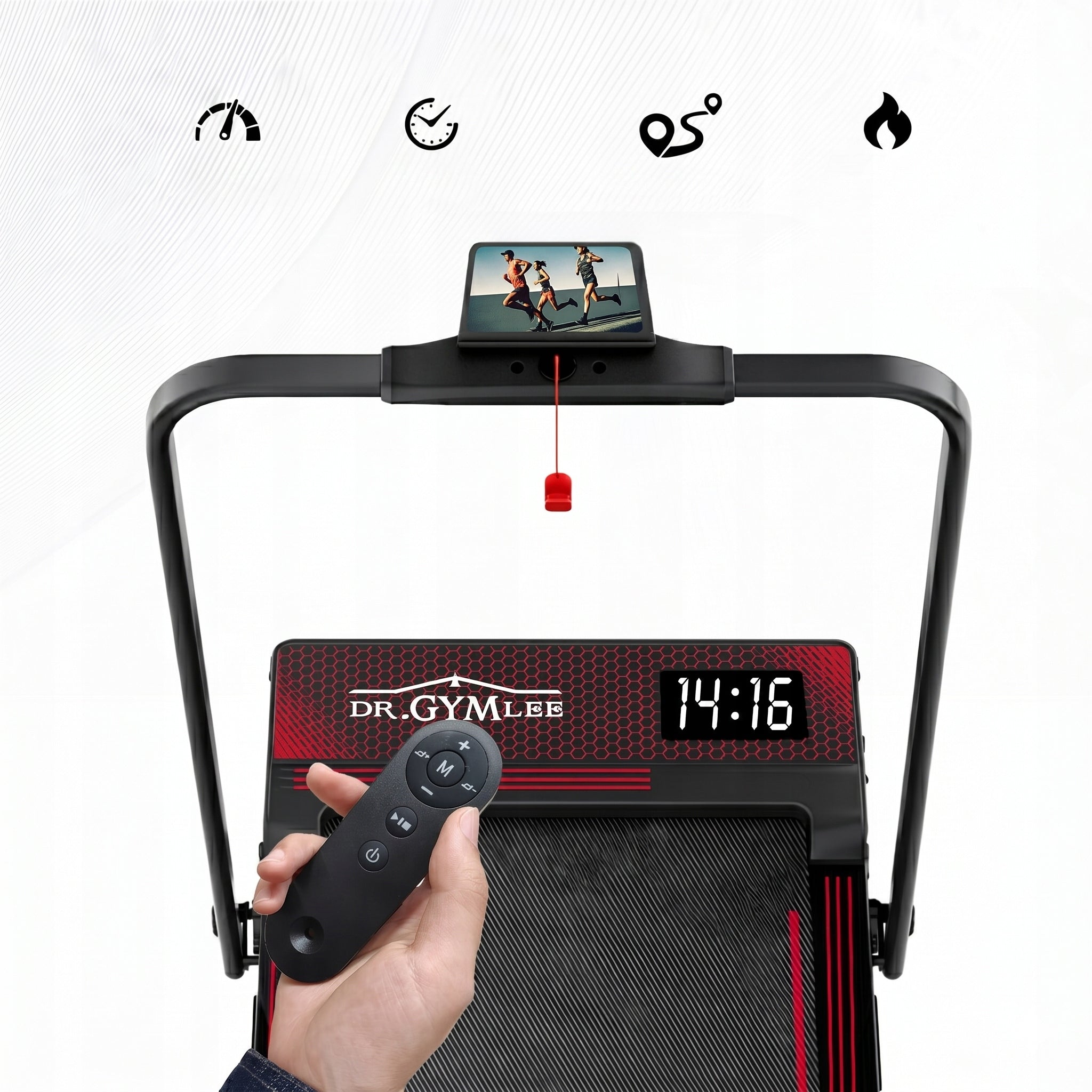 4-in-1 Folding Eletric Treadmill, 1-10% Auto Incline, 1-12 km/h Speed Kind electric