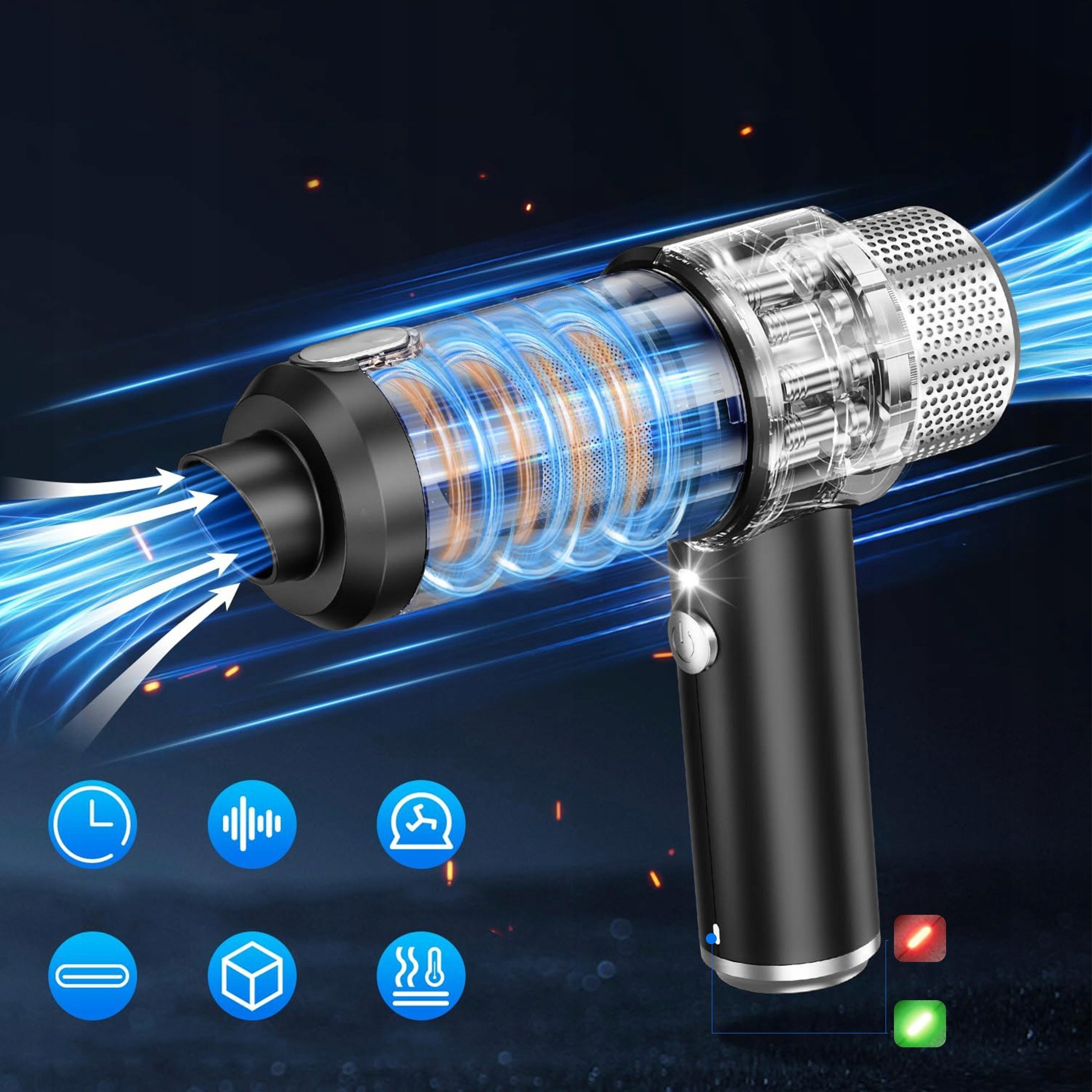 4 in 1 Handheld Car Vacuum Cleaner, Multifunctional for Car Home and Office Model Odkurzacz Samochodowy BEZPRZEWODOWY AKUMULATOROWY