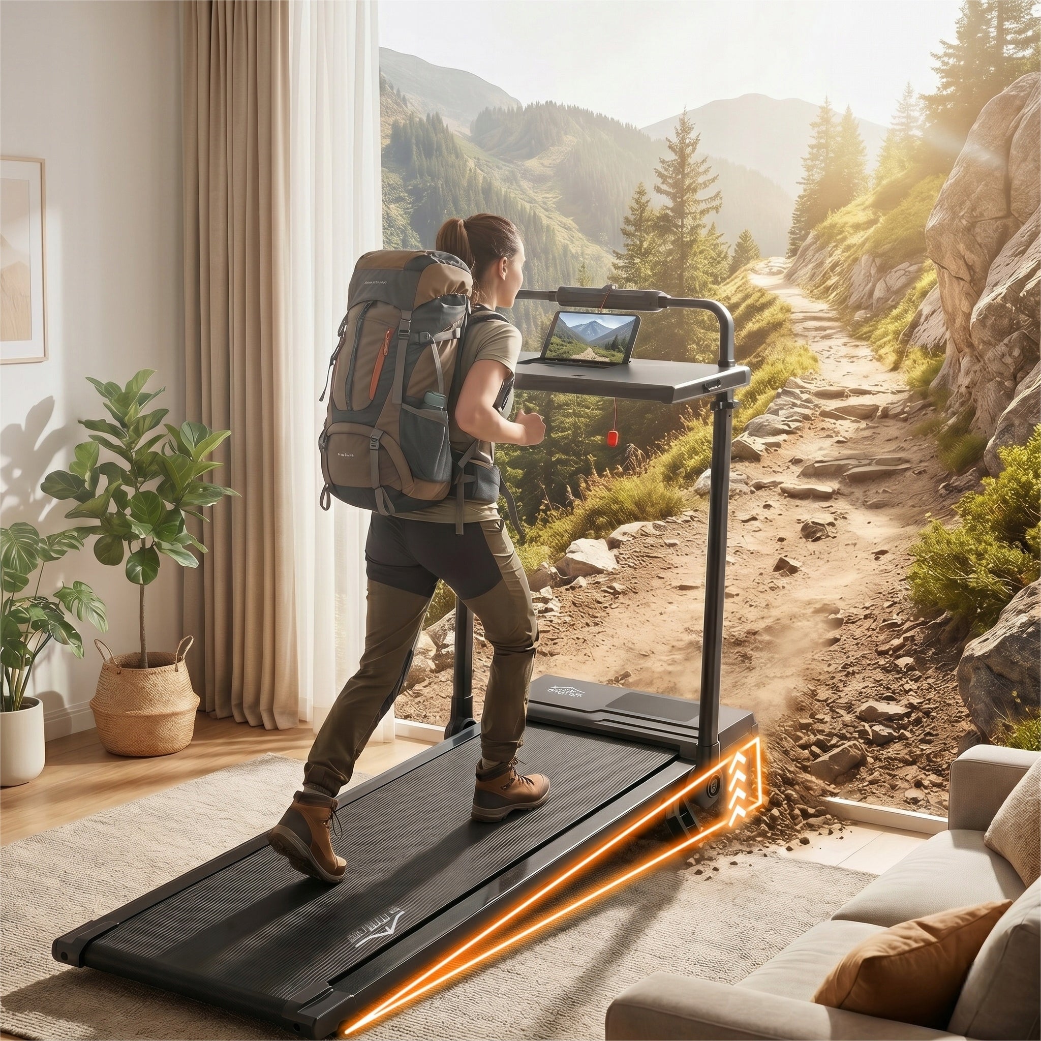 4 in 1Foldable Walking Pad Treadmill with Incline 1–10%, Speed 1–12 km/h Brand no brand