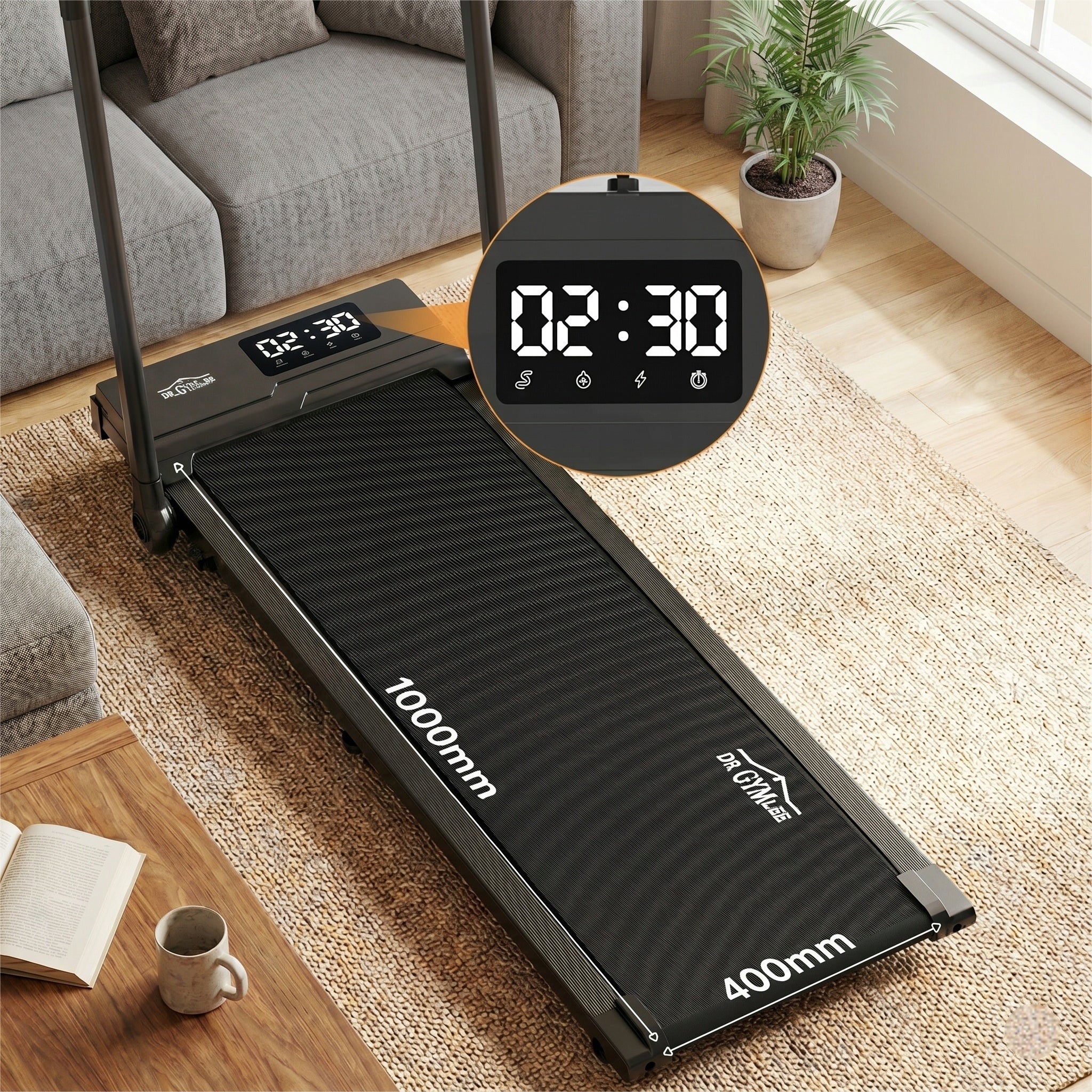 4 in 1Foldable Walking Pad Treadmill with Incline 1–10%, Speed 1–12 km/h Manufacturer code WDE04S0169