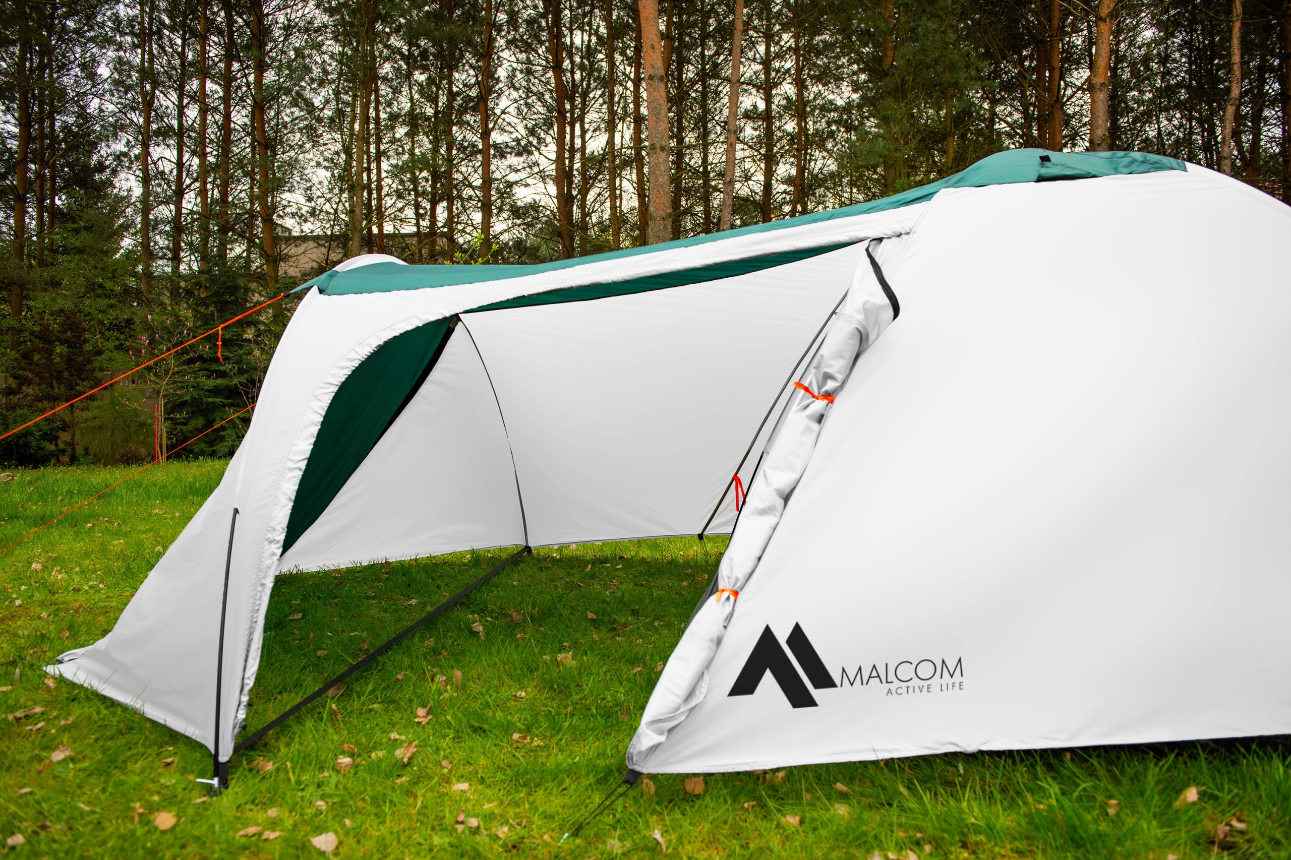 4-person single-coating tourist tent with vestibule 2000 mm Brand Malcom