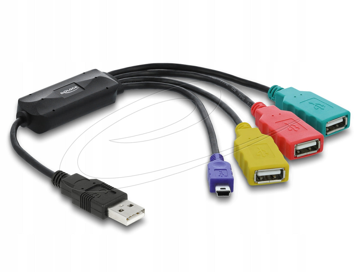 4-port USB 2.0 Delock 61724 cable hub