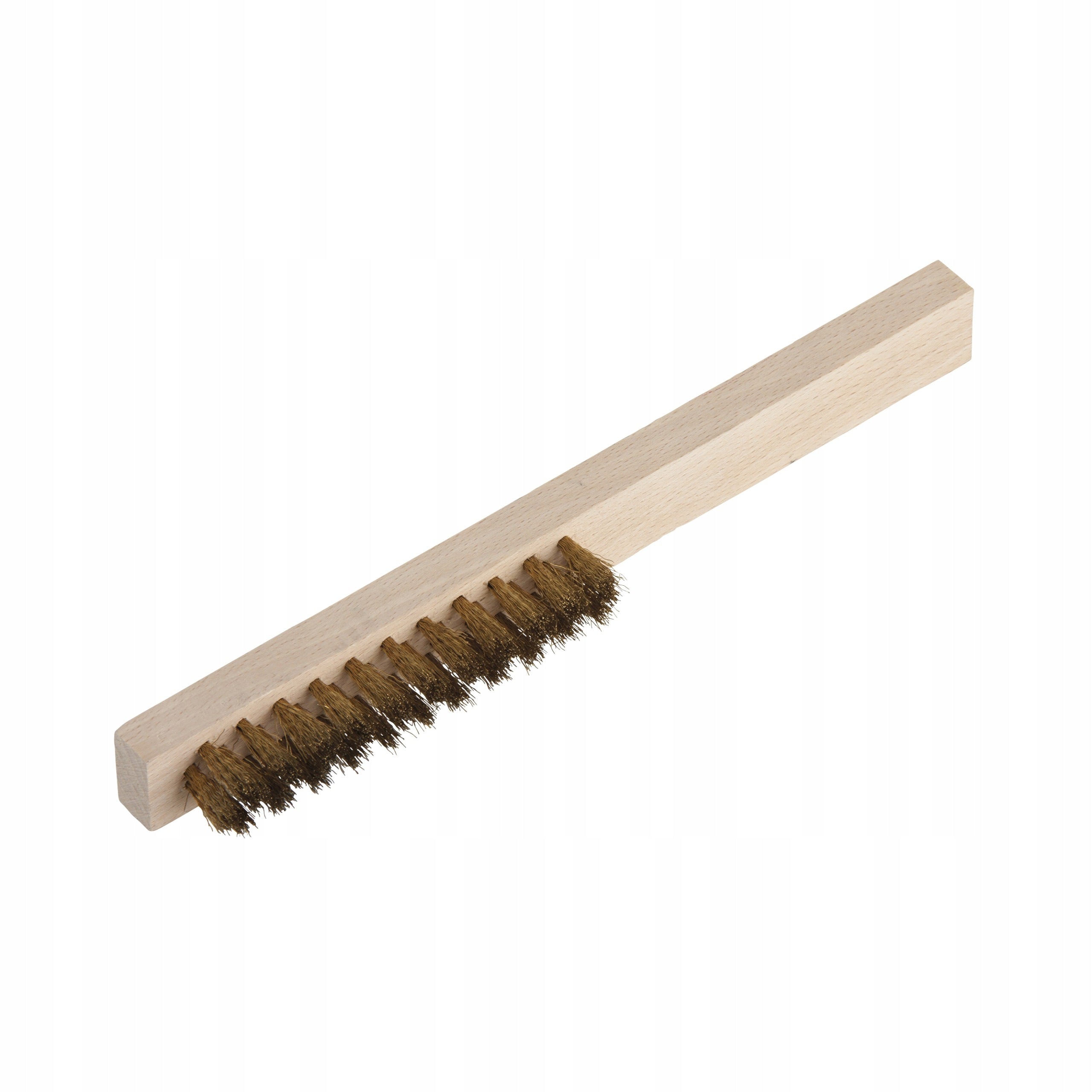 4-row hand wire brush 220mm Wolfcraft - brass wire Brand Wolfcraft