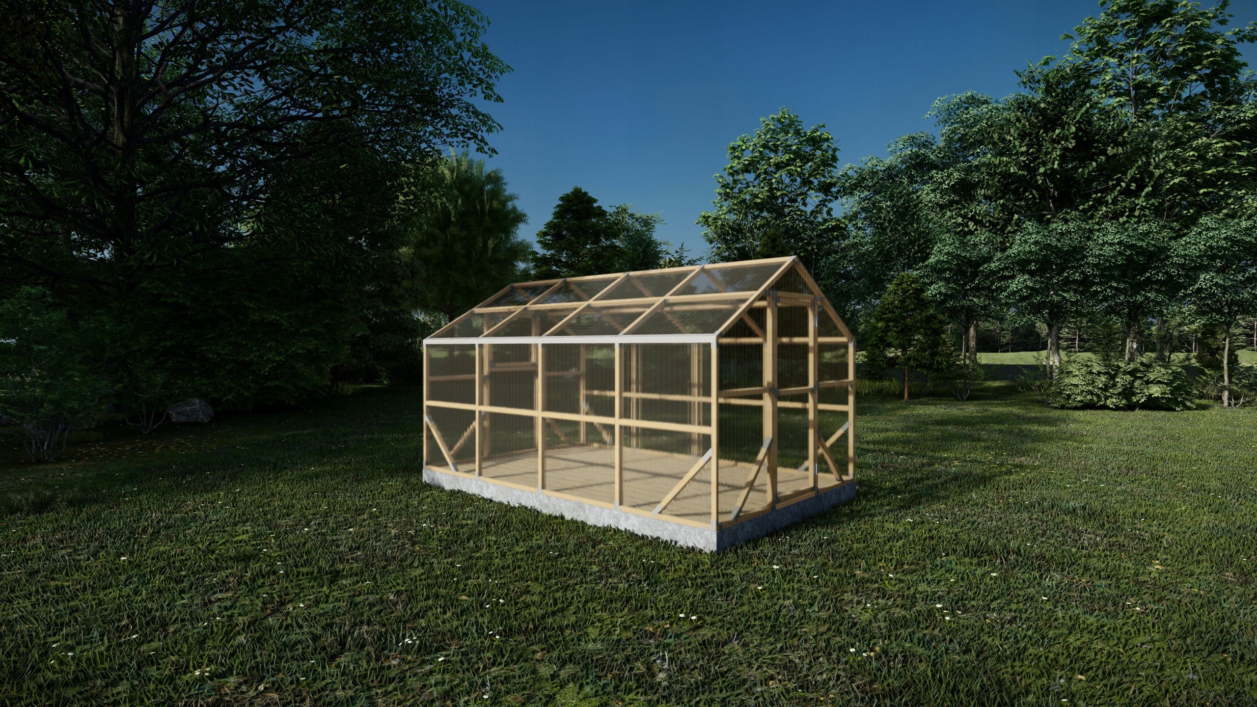 4 x 2,6m Ecological Wooden Impregnated Greenhouse Packaging status original