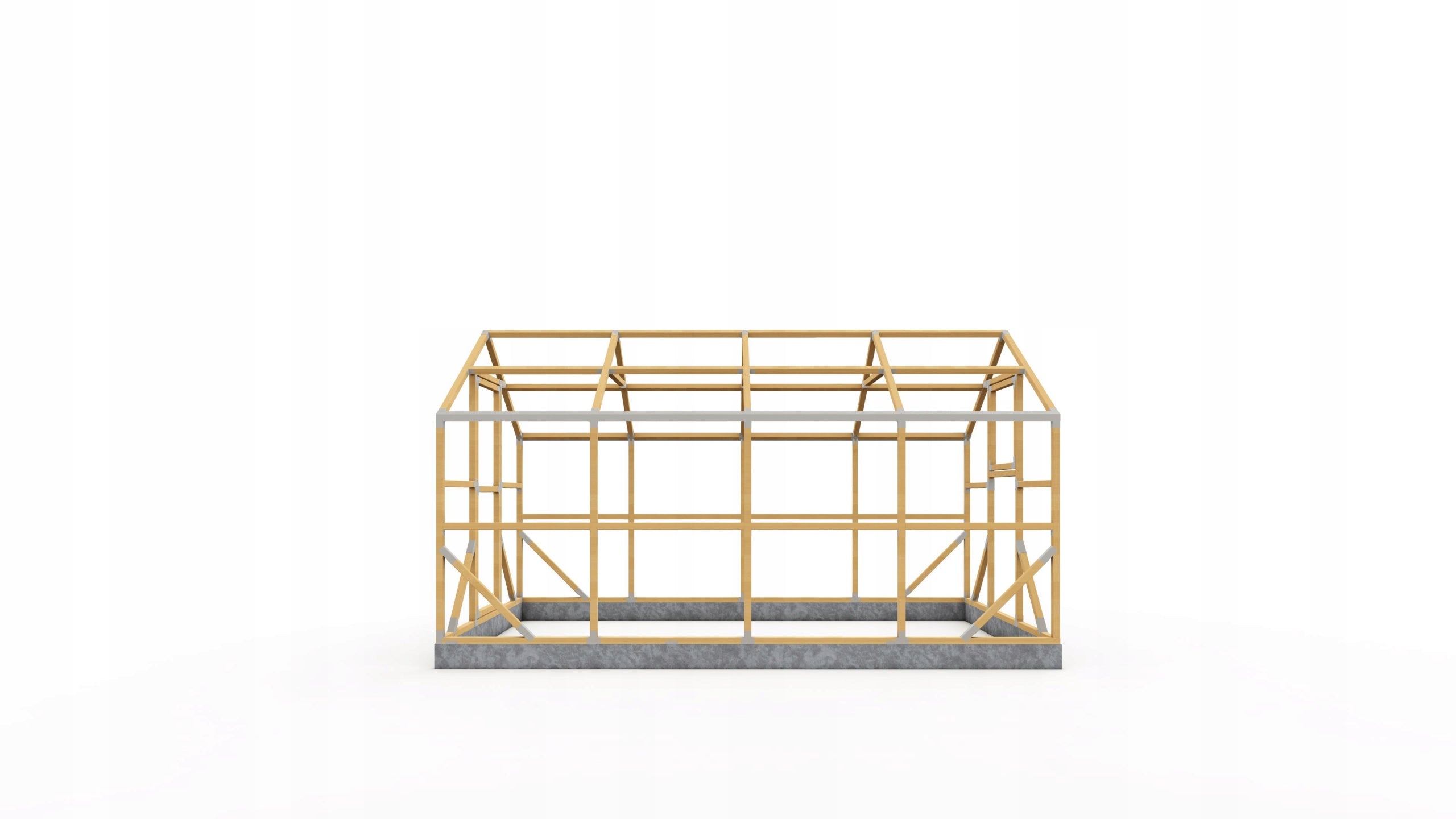 4 x 2,6m Ecological Wooden Impregnated Greenhouse Product height 2.1 cm