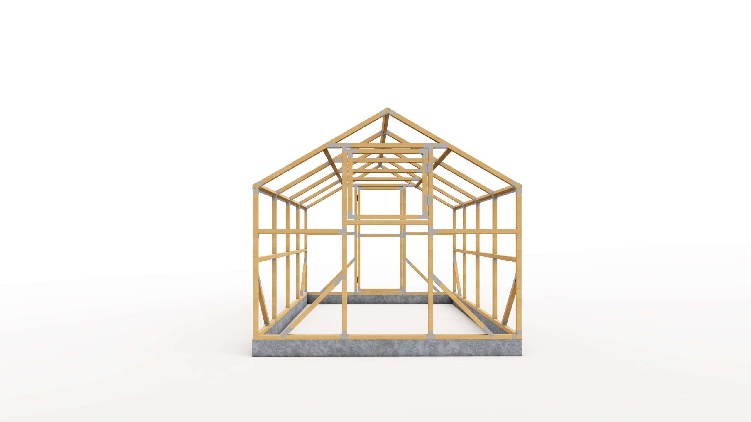 4 x 2,6m Ecological Wooden Impregnated Greenhouse Thickness 1.2 mm