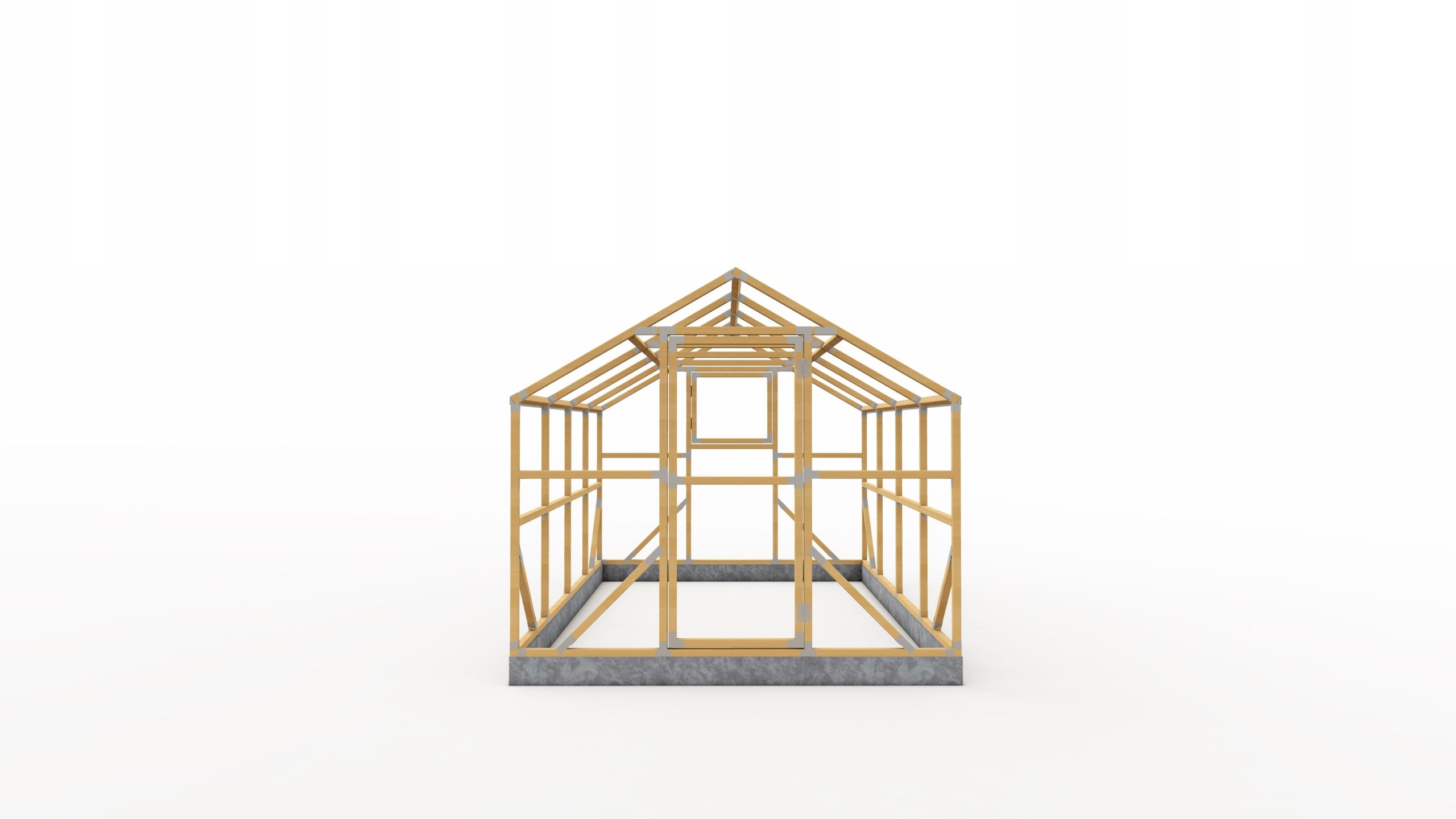 4 x 2,6m Ecological Wooden Impregnated Greenhouse Width 2.6 m