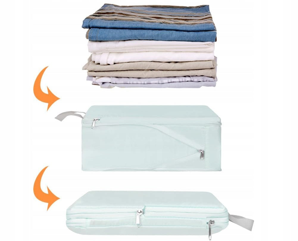 4 x COMPRESSION BAG ORGANIZER TRAVEL SET Color blue