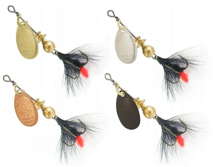 4 x MEPPS AGLIA MOUCHE BLACK FLY No. 0 /2.5 gr SGCB
