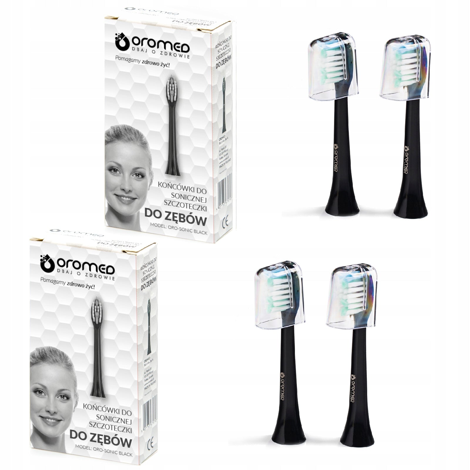 4 x OROMED ORO SONIC ORO BRUSH TIPS ORIGINAL