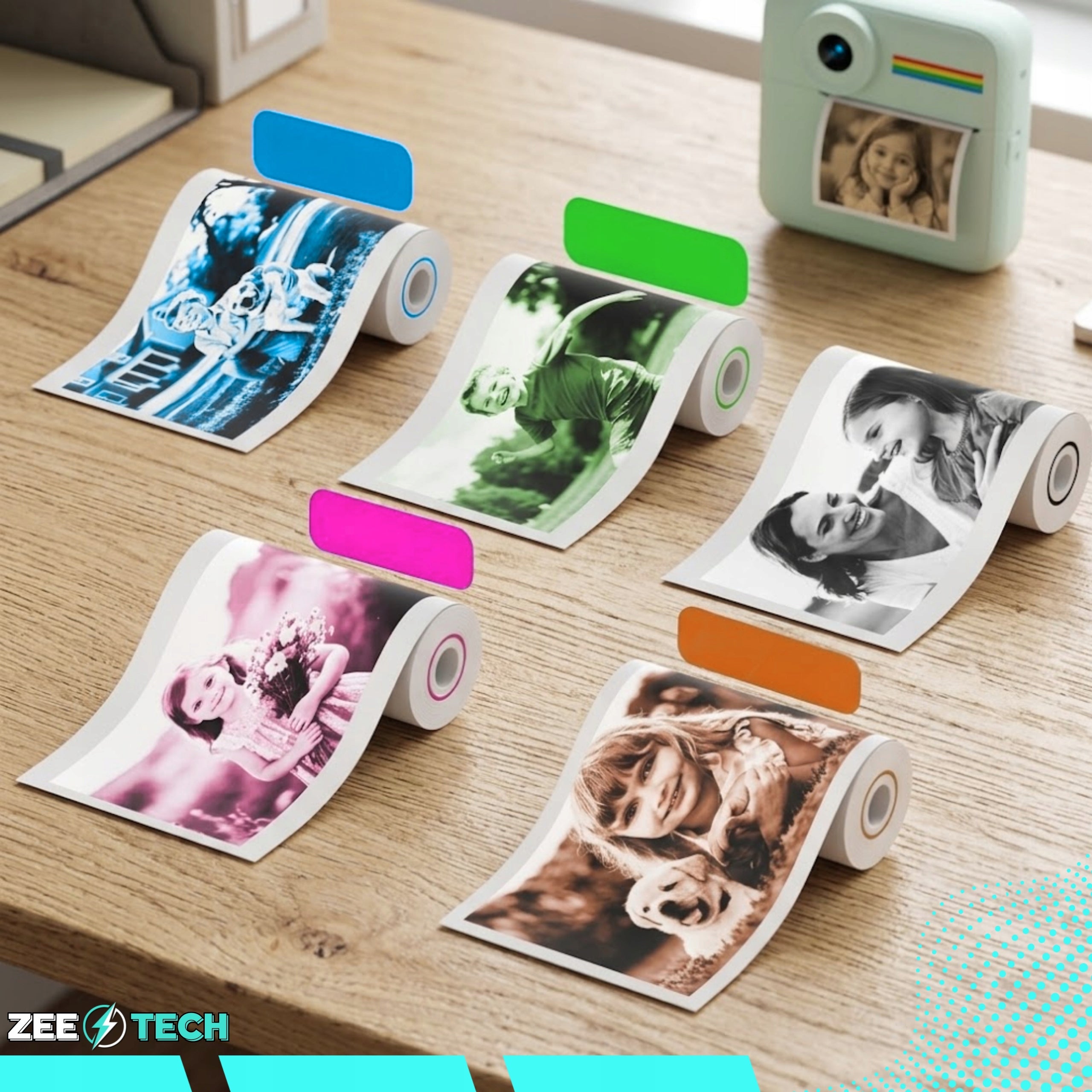 4 x Thermal Paper Roll for Instant Color Printing Camera Manufacturer code Rolka papier do aparatu mini drukarki drukuś