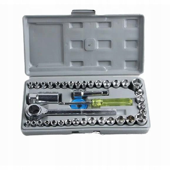 40 EL. CRV SOCKET WRENCH SET WITH RATCHET AND CASE Packaging status original
