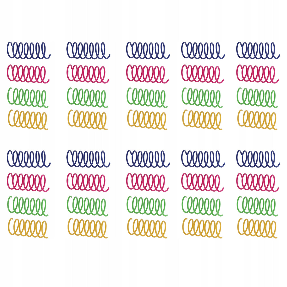 40 Pcs Cat Spring Toys Bite Resistance 1C