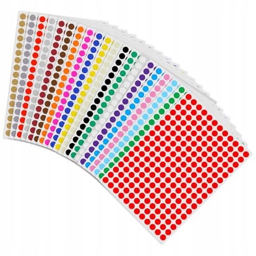 4080 PCS COLORFUL DOT STICKERS 1 3CM ROUND LABELS FOR HOME Packaging status original